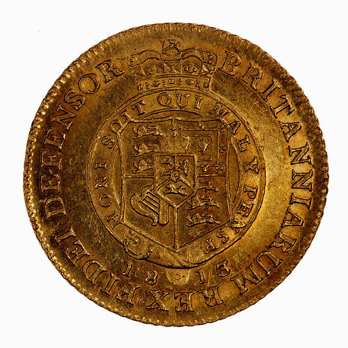 Coin - Half-Guinea, George III, Great Britain, 1813 (Reverse)