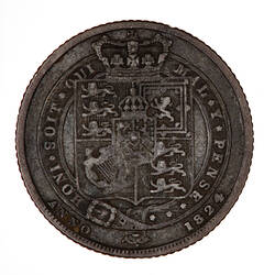 Coin - Sixpence, George IV, Great Britain, 1824 (Reverse)