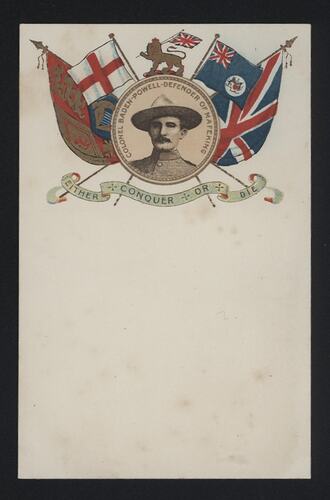 Postcard - 'Colonel Baden-Powell - Defender of Mafeking', circa 1900
