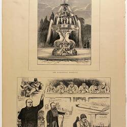 Newspaper Cutting - 'The Exhibition Fountain', The Australasian Sketcher, Adelaide, 19 Jun 1880