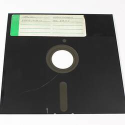 5¬ floppy disk - typed label