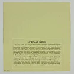 Publicity Flyer - Orient Line, 'A Visit to Pompeii', circa 1930s