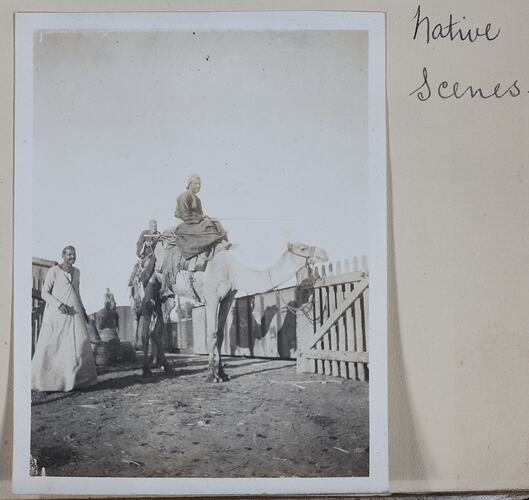 Man on a Camel, Egypt, Captain Edward Albert McKenna, World War I, 1914-1915