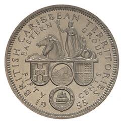 Proof Coin - 50 Cents, British Caribbean Territories, 1955