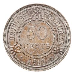 Coin - 50 Cents, British Honduras (Belize), 1911