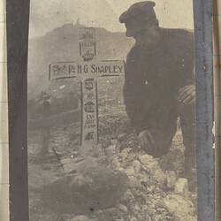 Photograph - Grave of  Private H. G. Shapley, Somme, France, Sergeant John Lord, World War I, 1916-1919