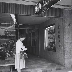 Photograph - Kodak, Lady Outside Shop, Tasmania