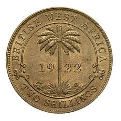 Coin - 2 Shillings, British West Africa, 1922
