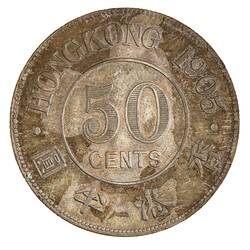 Coin - 50 Cents, Hong Kong, 1905