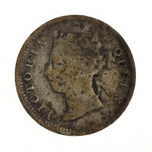 Coin - 5 Cents, Hong Kong, 1891