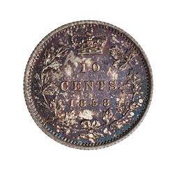 Coin - 10 Cents, Canada, 1858