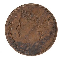 Coin - 1 Cent, Straits Settlements, 1876