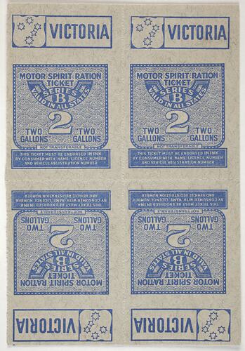 Ration Tickets - Petrol, 2 Gallons, circa 1941