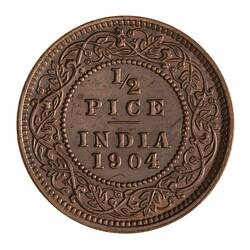 Coin - 1/2 Pice, India, 1904