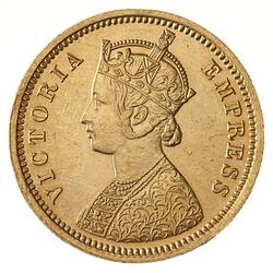 Coin - 1 Mohur, India, 1881