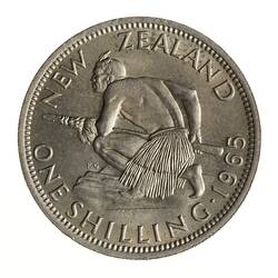 Coin - 1 Shilling, New Zealand, 1965