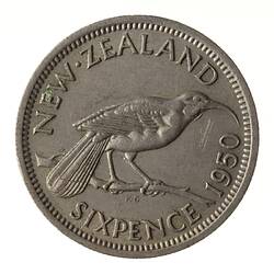 Coin - 6 Pence, New Zealand, 1950