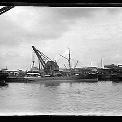 Glass Negative - Wharf, by A.J. Campbell, Melbourne, Victoria, circa 1900