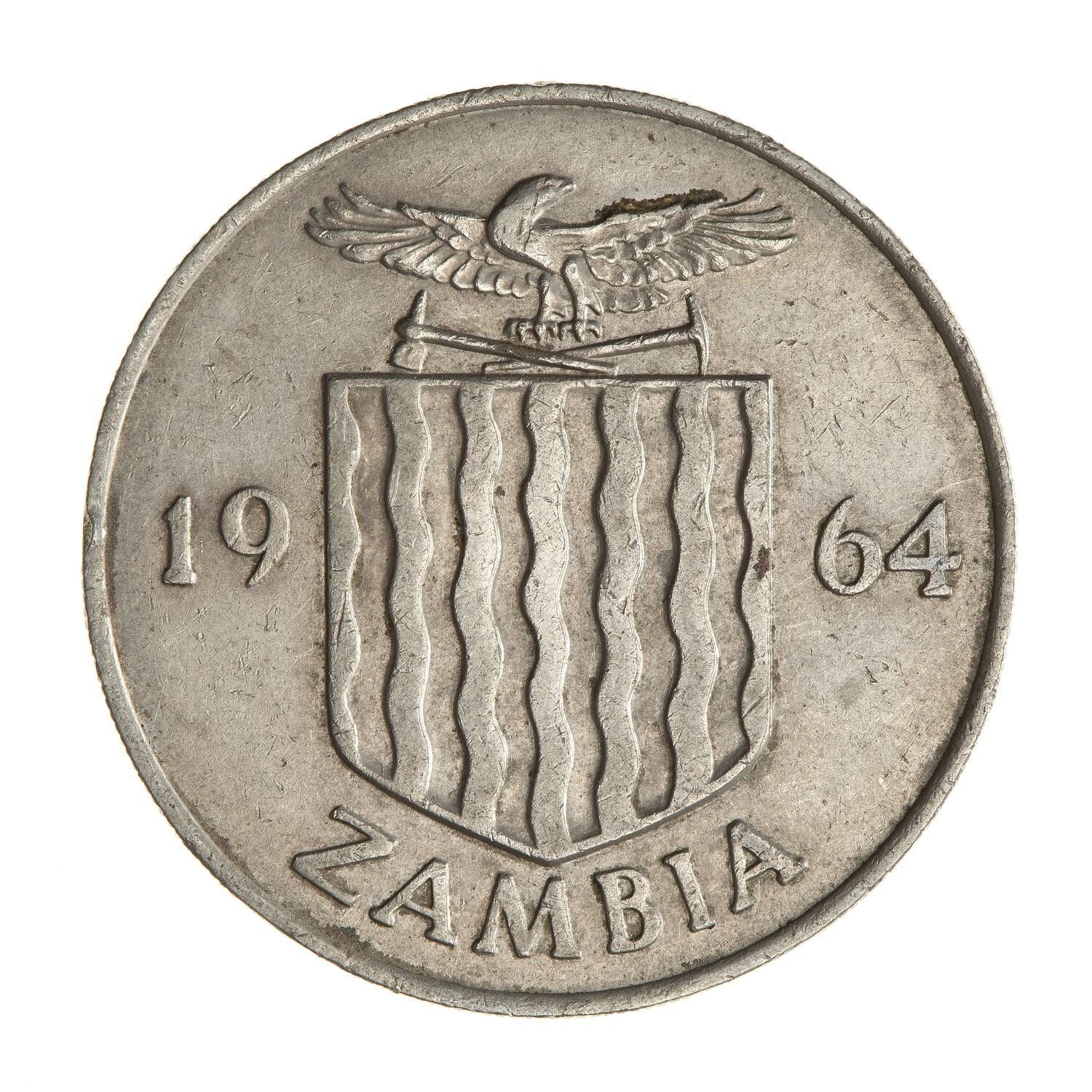 Coin - 2 Shillings, Zambia, 1964