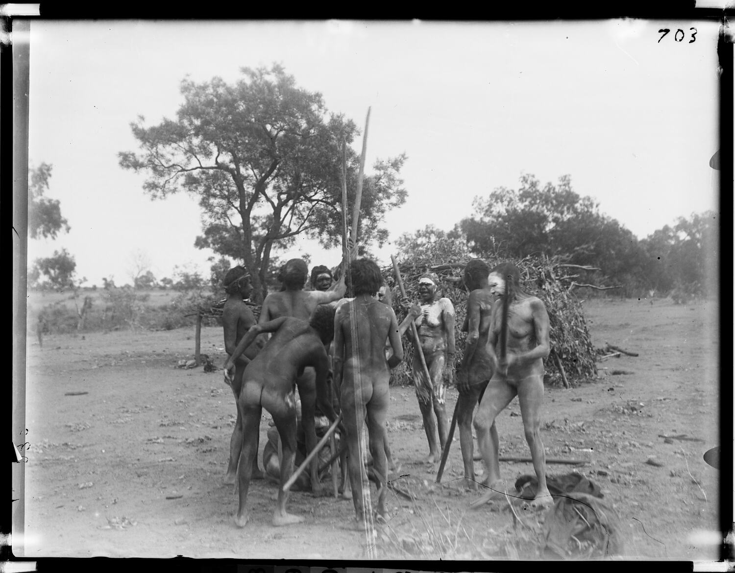 Glass plate. Warumungu. Tennant Creek, Central Australia, Northern ...