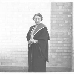 Photograph - Hope Macpherson at Time of Receiving Degree, Melbourne University, Victoria, Apr 1946