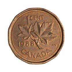 Coin - 1 Cent, Canada, 1988