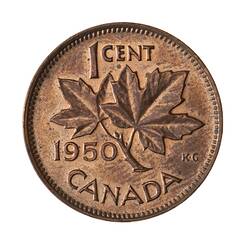Coin - 1 Cent, Canada, 1950