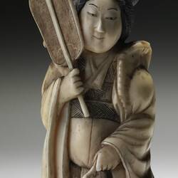 Okimono - Ivory, Chinese Deity Xi Wangmu or Seiobo, Japan, early Meiji Period, 1868-1880