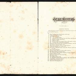 Catalogue - John Twycross, Sale of Bric-a-Brac, Bronzes, Objets D'Art, Fraser & Co., 24 Oct 1889