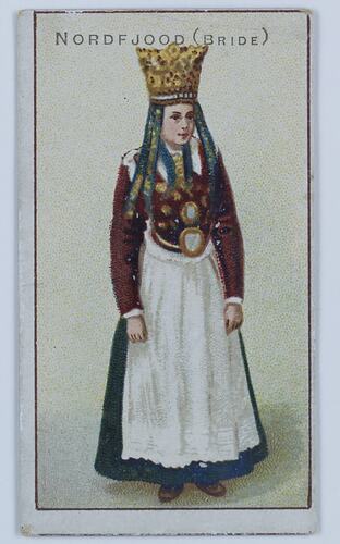 Card - National Costume, Nordfjood (Bride) Female, circa 1900