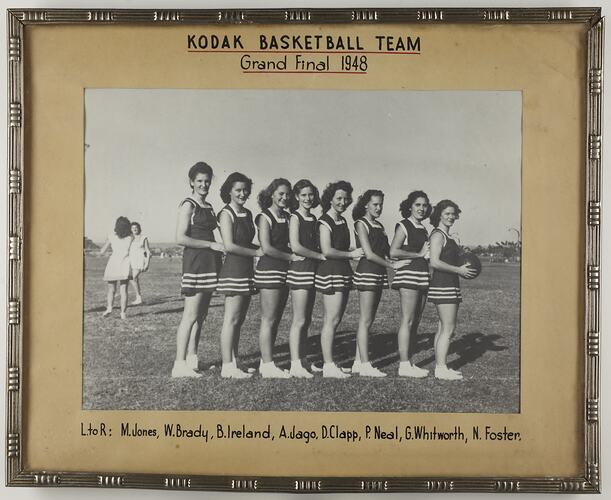 Kodak Women's Basketball Team, Grand Final, Melbourne, 1948