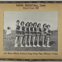 Kodak Women's Basketball Team, Grand Final, Melbourne, 1948