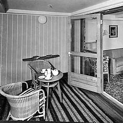 Photograph - Orient Line, RMS Orcades, Special Suite Verandah, D Deck, 1948