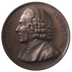 Medal - Jean Jacques Rousseau, France, 1817