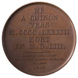 Medal - Francois Rabelais, France, 1818