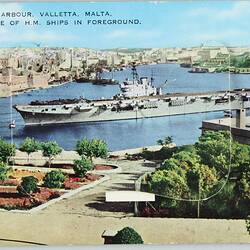 Postcard - Grand Harbour, Valletta, Malta, circa 1959