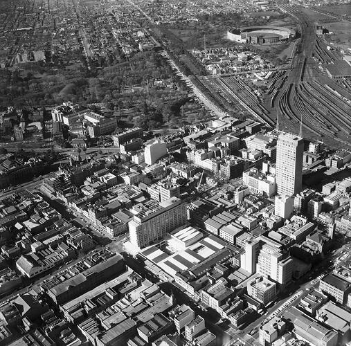 Negative - Aerial View of Melbourne, circa 1962