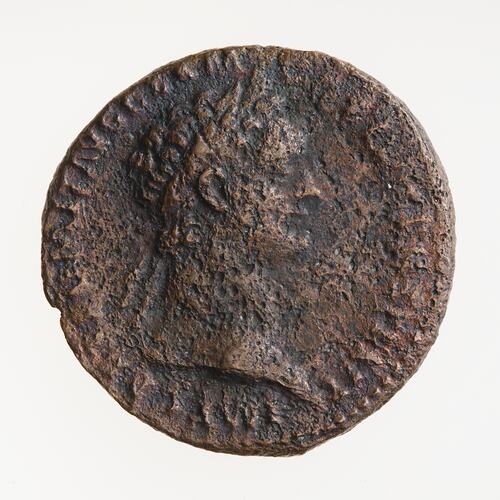 Coin - As, Emperor Domitian, Ancient Roman Empire, 85-96 AD