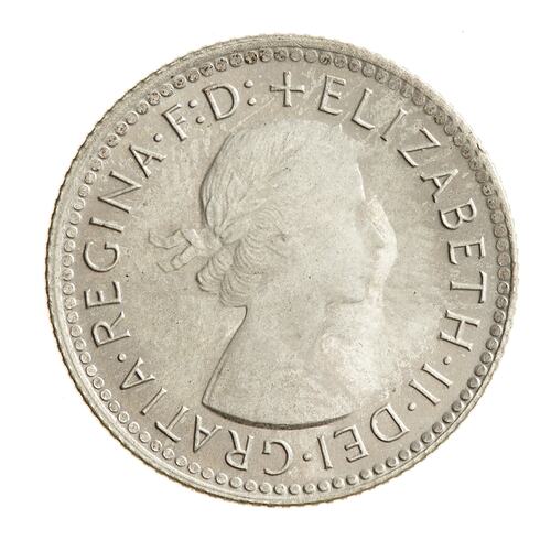 Coin - Sixpence, Australia, 1963, photographed by Museums Victoria