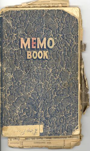 Memo Book - Bill Clifton's Notes, 1940-1960