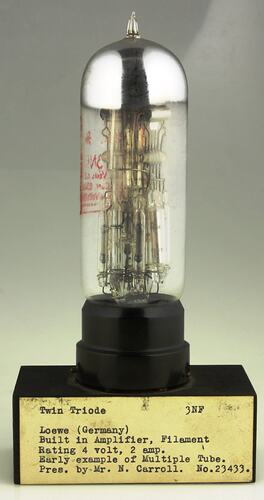 Electronic Valve - Loewe, Triple triode, Type 3NF, 1926-1932