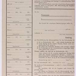 Income Tax Card - 'Lohnsteuerkarte', Dorothea Huber, Austria, 1958-59