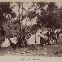 Photograph - 'Second Camp', by A.J. Campbell, Werribee Gorge, Victoria, Nov 1896
