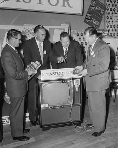 Radio Corporation Ltd, Four Men with an Astor Television Set, Victoria, 08 Sep 1959