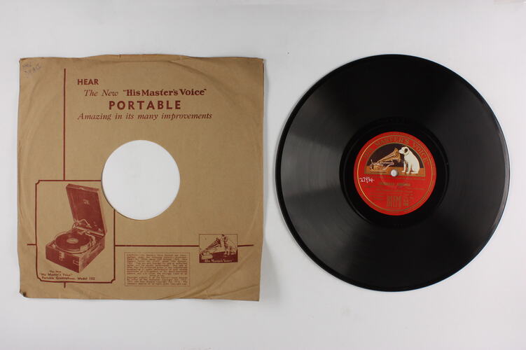 Disc Recording - His Master's Voice, Double Sided, 'Recondita Armonia' (Puccini) & 'Donna Non Vidi Mai)' (Puccini), 1927-1956