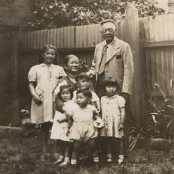 Photograph - May & Sidney Louey Gung with their Grandchildren, Melbourne, circa 1949