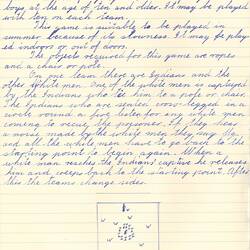 Document - R. Long, Addressed to Dorothy Howard, Description of Creeping Game 'Ug Ug', 1954-1955