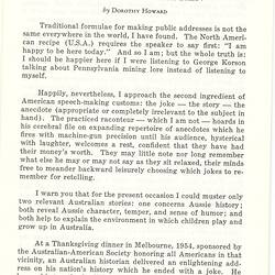 Article - Dorothy Howard, 'Folklore of Australian Children', Keystone Folklore Quarterly, Vol. X., No. 3, 1965