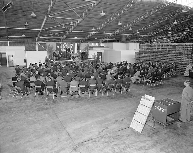 Coca Cola, Group Watching a Presentation, Moorabbin, Victoria, 11 Feb 1960