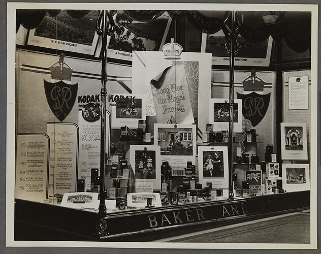 Shopfront display for Kodak featuring the Royal Family.